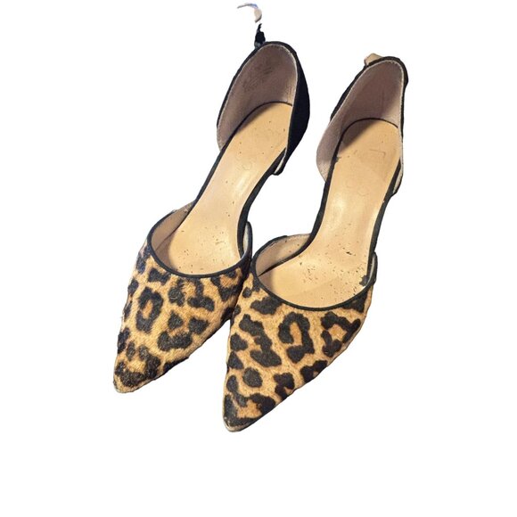 Franco Sarto Leopard Print DOrsay Pumps With Pointed Toe 3 Inch Heels - Picture 3 of 9